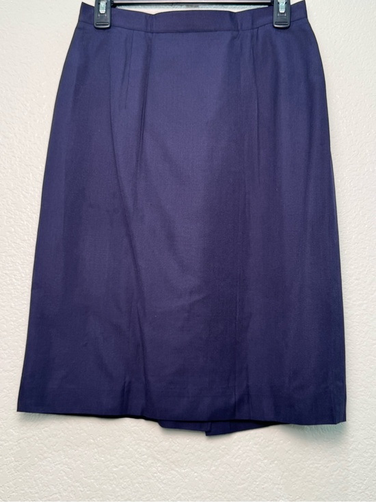 Dior Dresses & Skirts - Vintage Christian Dior Navy Blue Midi Pencil Skirt Size 10 High Waist Made USA